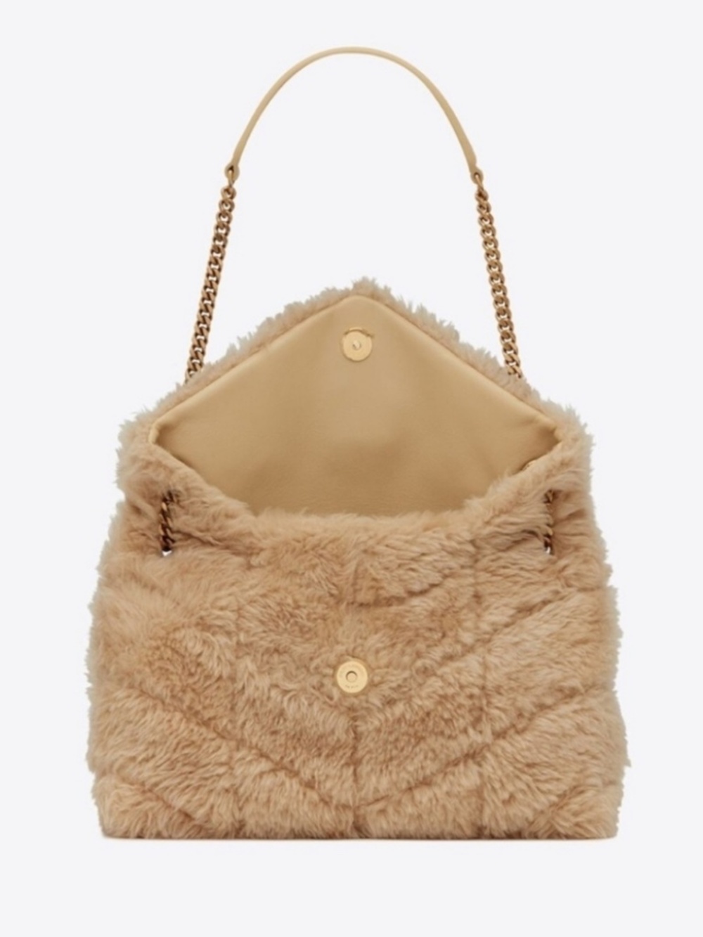 YSL Cream Puffer shoulder bag with original box/bag/card